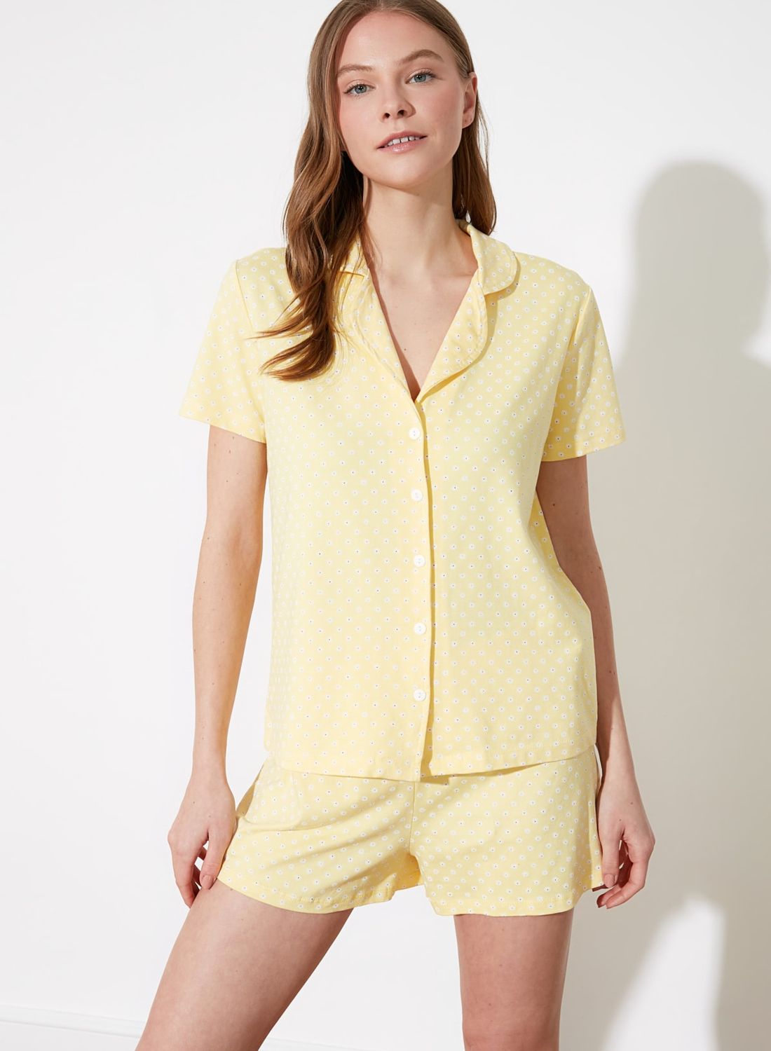 buy-trendyol-floral-print-knitted-pajama-set