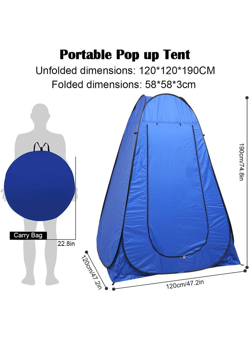 PENG GENERAL Portable Pop Up Privacy Tent, Blue, Waterproof, 120x120x190cm - Image 2