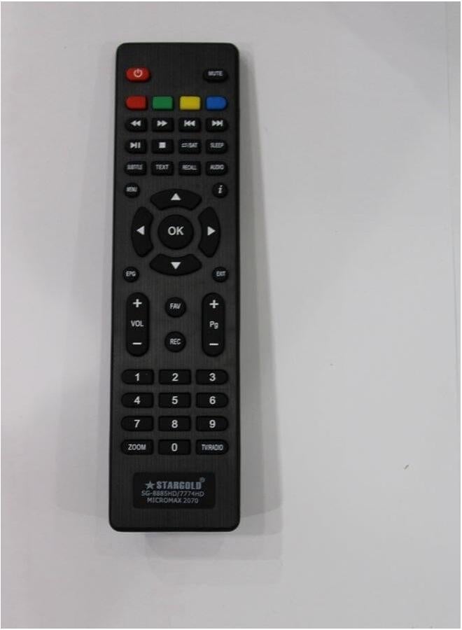 Stargold Satellite Receiver Remote Control Replacement For SG-8885HD/7774HD MICROMAX 2070 