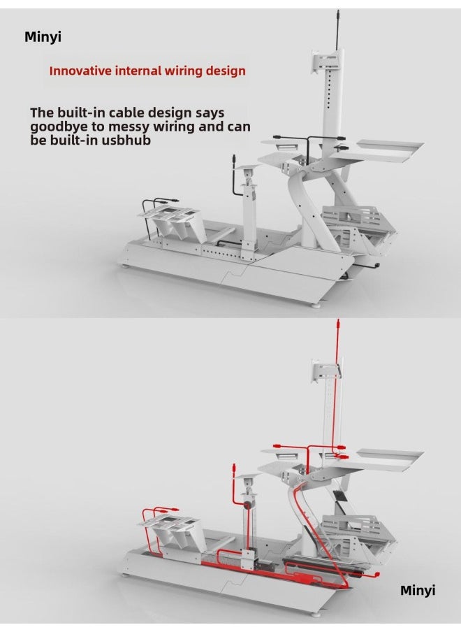 Generic - Modular Professional Racing Simulator Cs-Pro Cockpit Bracket Seat/Fanatec/Speed Motorcycle/Moza/Picture-product Color:Extended Bracket V2 (freight Collect) - Image 1