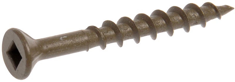 Hillman 48272 8 X 1-3/4-Inch Flat Head Square Drive Deck Screw, Brown, 500-Pack,Ceramic - Image 1