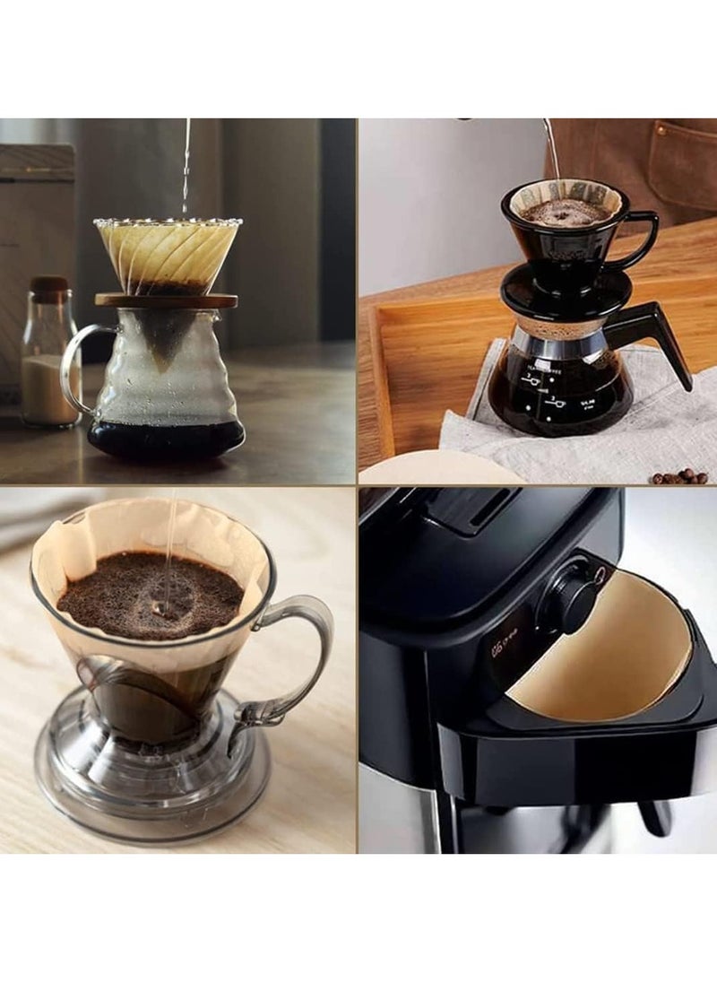 Gonice - Coffee Filter 100 pcs, Coffee Filter Paper Unbleached Disposable Coffee Filters Paper for Pour Over and Drip Coffee Maker (2-4 Cups) - Image 1