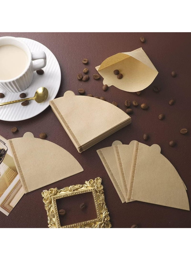 Gonice - Coffee Filter 100 pcs, Coffee Filter Paper Unbleached Disposable Coffee Filters Paper for Pour Over and Drip Coffee Maker (2-4 Cups) - Image 1