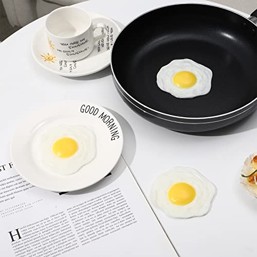 NUOBESTY Aesthetic Rug 3pcs Easter Stress Toys Artificial Fried Egg Fake Fried Egg Novelty Squeeze Toys for Kids Children Birthday Easter Party Favors Semi Circle Bath Mat - Image 2