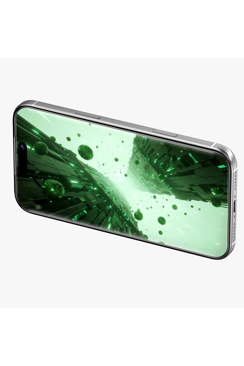 GREEN LION iPhone 17 Pro max Screen Protector Diego Pet HD / Shockproof & Clear view / 9H Tempered Glass / Anti Fingerprints / Easy installation frame - Clear - Image 3