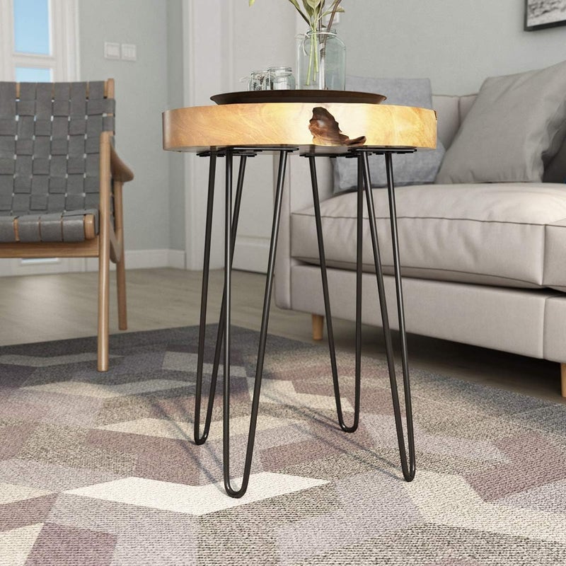 HIRVALL Metal Furniture Legs for DIY Coffee Table Legs Desk Legs Bench Legs etc with Adjustable Floor Protectors Table Legs Set of 4 24inch - Image 5