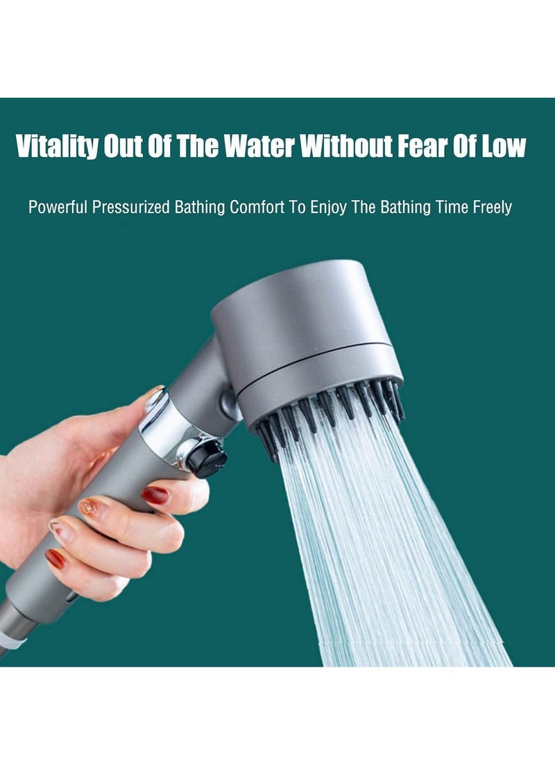 Toshionics Turbo charged Shower Filter Shower Head High Pressure Bathroom Accessories Set to Remove Chlorine and Impurities, Massages Scalp to Anti Hairfall and Dry Skin and Skin Beauty Multifunctional Shower  - Image 2