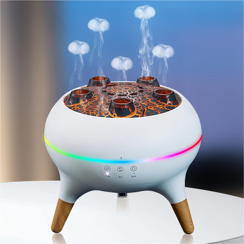 BLOIMP Essential Oil Diffuser 250MLJellyfish Diffuser Air Humidifiers Sound Pickup Ultrasonic Aromatherapy Diffuser Remote Control 7 Color Lights for Home Bedroom Office HotelWhite - Image 3