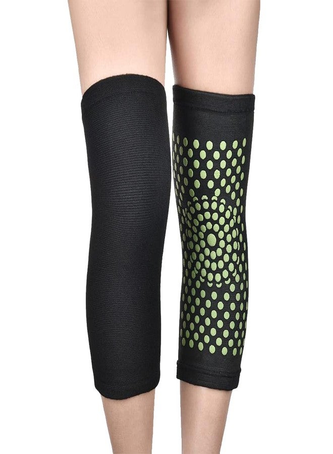سكوج كمّ داعم للركبة مصنوع من نسيج محبوك مقاوم للبرد، مرن، يساعد على تخفيف آلام المفاصل | مثالي لليوغا | الجري | التمارين الرياضية | ركوب الدراجات | المشي | النوم | يدعم التعافي والأنشطة الرياضية - Image 1