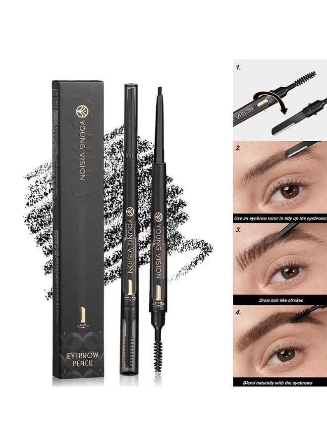 YOUNG VISION 01young VISION Misty Effect 3-in-1 Eyebrow Pencil, Brush, and Razor - Image 2