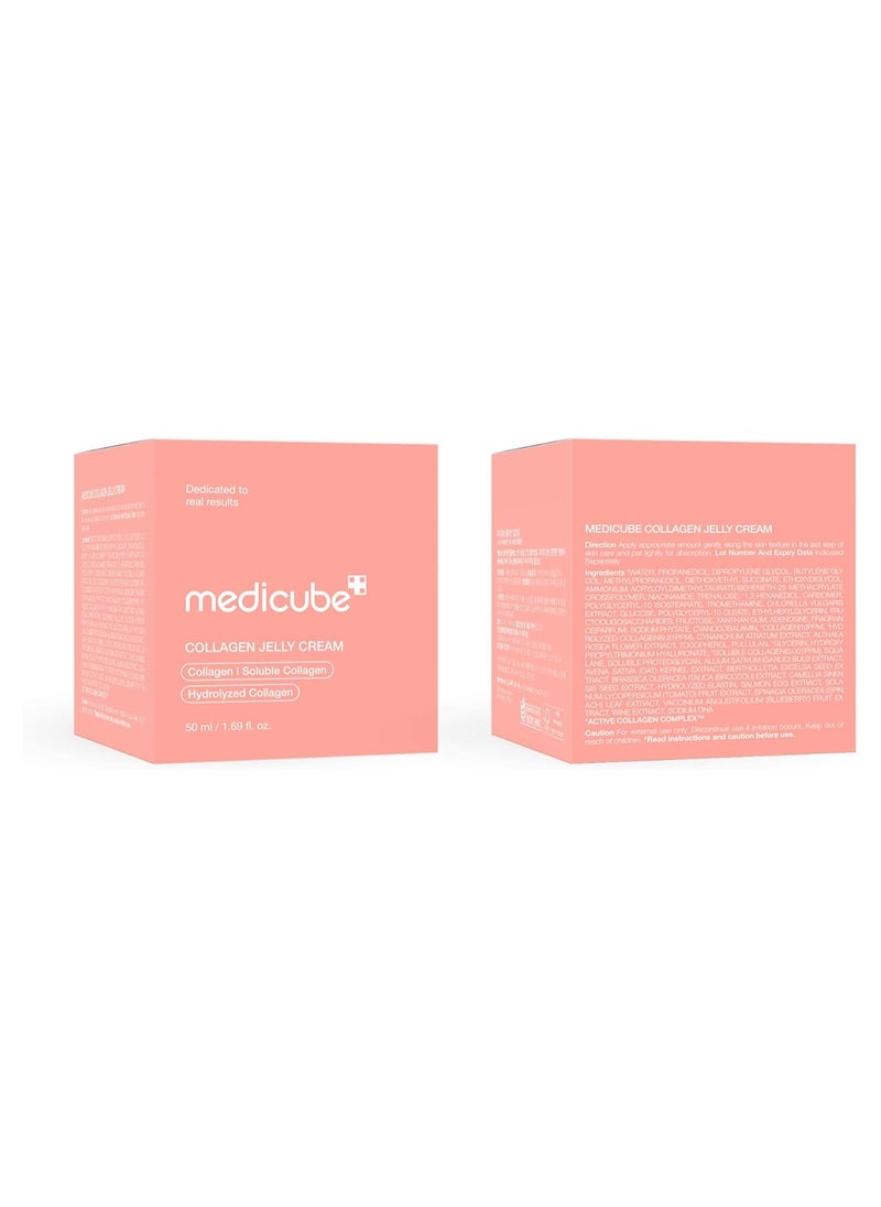 Medicube Collagen Jelly Cream- Niacinamide & Freeze-Dried Hydrolyzed Collagen - Boosts skin's barrier hydration and gives 24h Glow & Lifted Look - No artificial color, Korean skincare (3.71 fl.oz.)  - Image 2