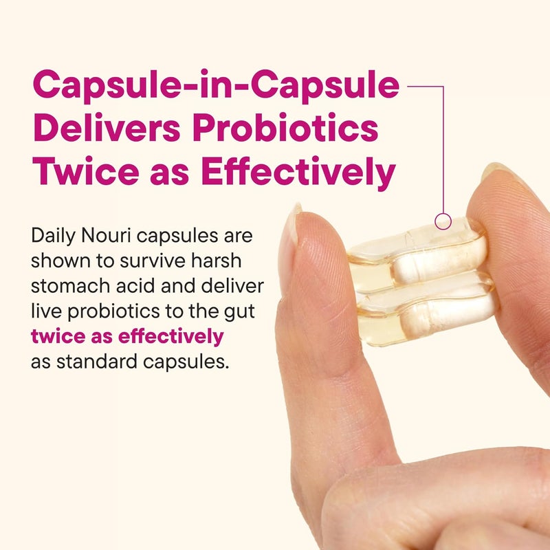 NOURI Daily Nouri Womens Probiotic  Vaginal Digestive Immune Health  UTI Support  Whole Cranberry  Vegan Ahiflower Omega Oil  30Day Supply - Image 5