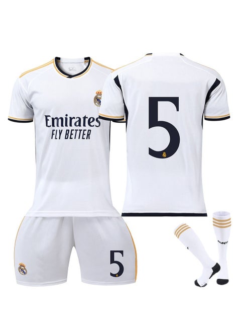 3-Piece Set of Real Madrid's No. 5 New Football Team Jerseys