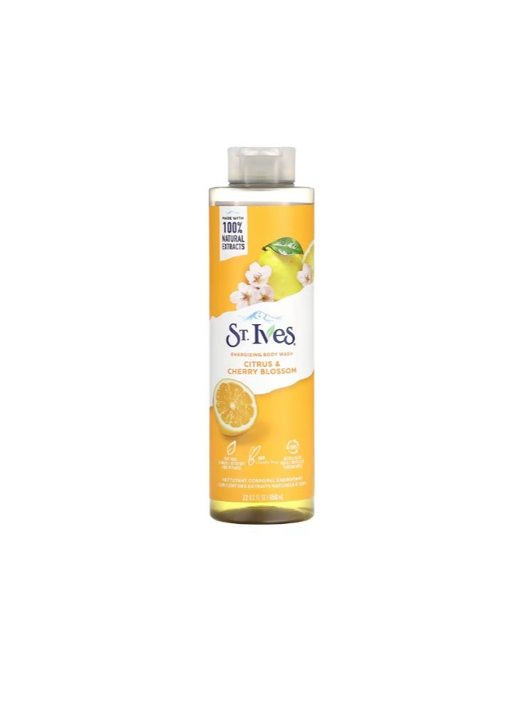 St. lves St. Ives Energizing Body Wash with Citrus and Cherry Blossom - 650 ml - Image 1