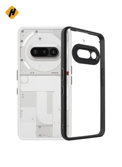 HuHa Protective Cover For Nothing Phone 3a Frosted TPU Hybrid Transparent PC Phone Case (Black)  - Image 1