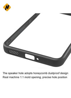 HuHa Protective Cover For Nothing Phone 3a Frosted TPU Hybrid Transparent PC Phone Case (Black)  - Image 5