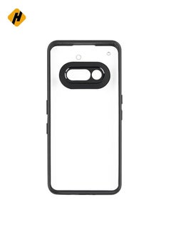 HuHa Protective Cover For Nothing Phone 3a Frosted TPU Hybrid Transparent PC Phone Case (Black)  - Image 2