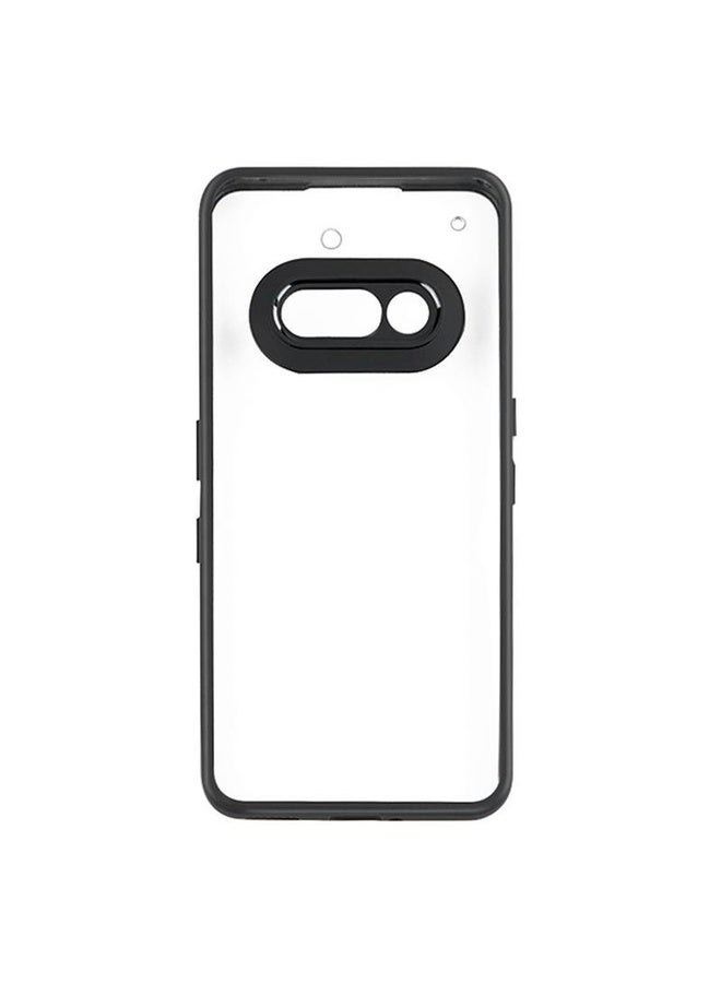 HuHa For Nothing Phone 3a Frosted TPU Hybrid Transparent PC Phone Case(Black)  - Image 2