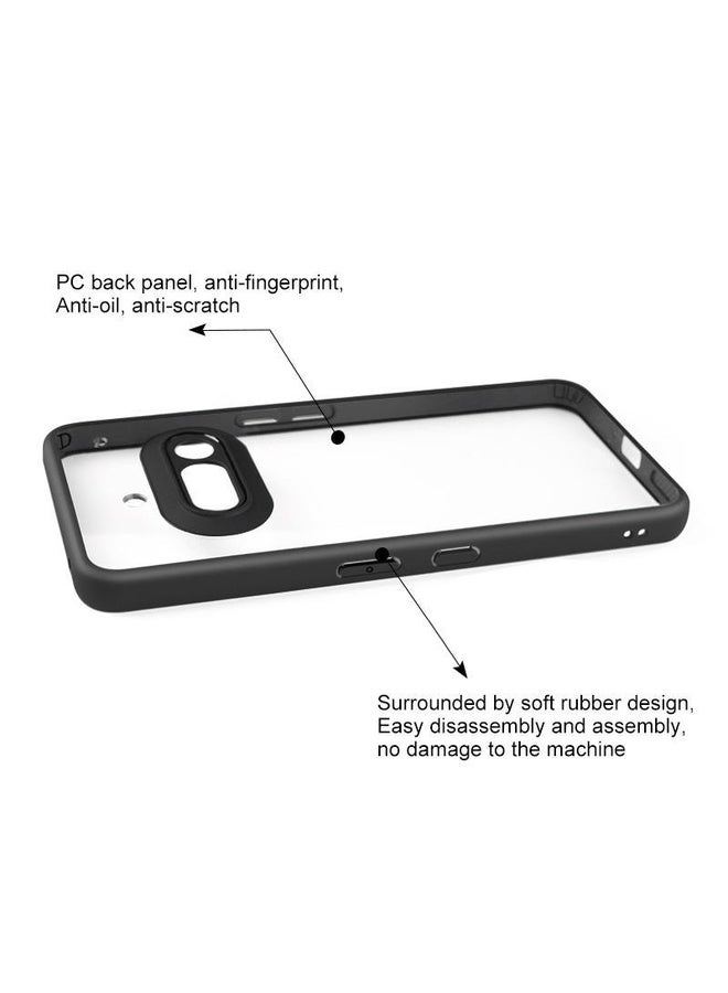 HuHa For Nothing Phone 3a Frosted TPU Hybrid Transparent PC Phone Case(Black)  - Image 4