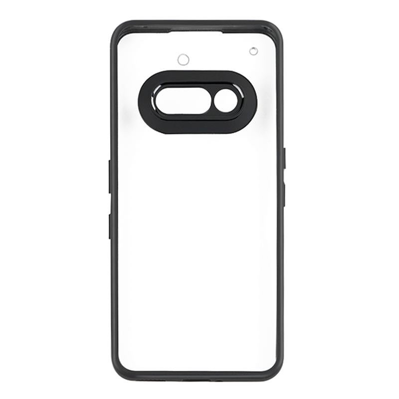 HuHa Case Cover For Nothing Phone 3a Frosted TPU Hybrid Transparent PC Phone Case(Black) - Image 2