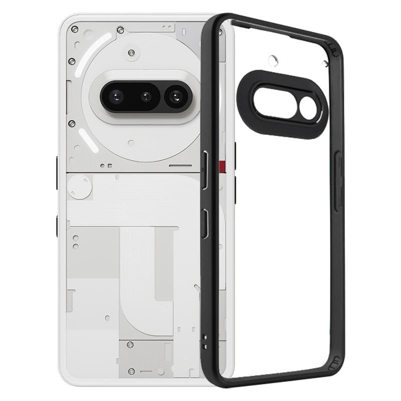 HuHa Case Cover For Nothing Phone 3a Frosted TPU Hybrid Transparent PC Phone Case(Black) - Image 1