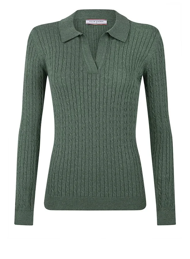 فيليكس هاردي Pullover with Polo Collar