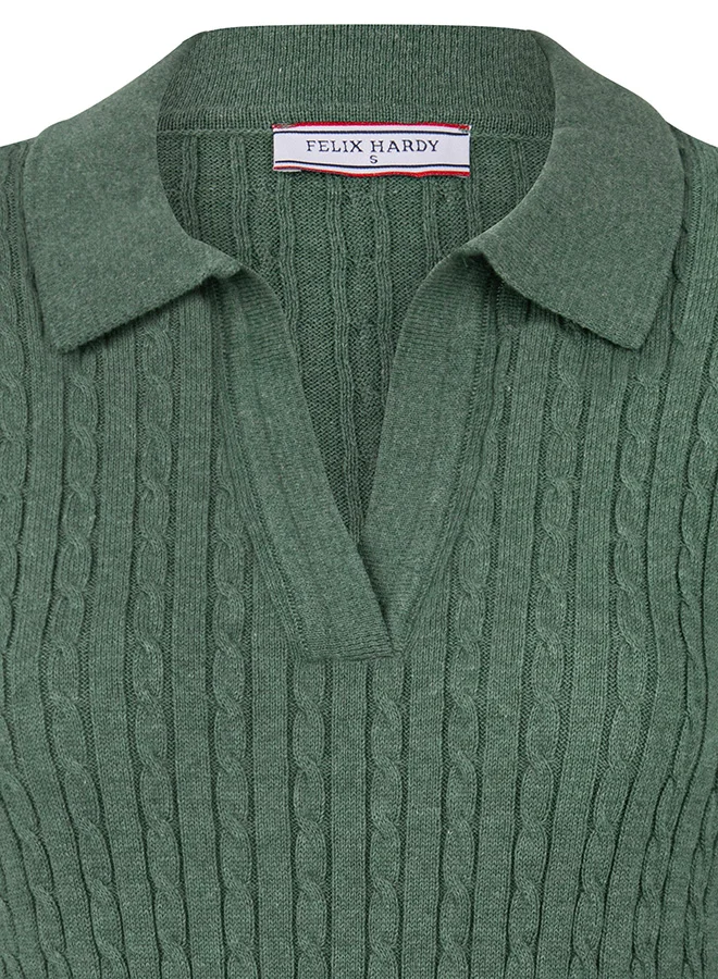 FELIX HARDY Pullover with Polo Collar
