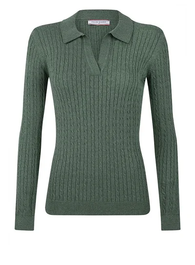 FELIX HARDY Pullover with Polo Collar