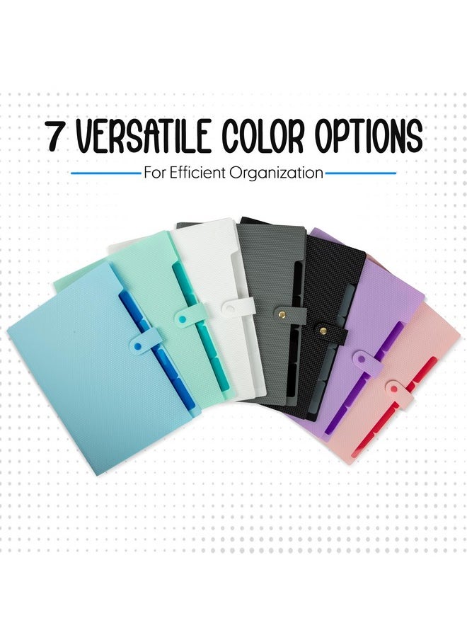 Essex Wares - Light Purple, 5 Pocket Expanding File Folder, 9.8" X 13" - 5 Pocket Folder For Documents With Textured Exterior - Expandable File Folder With Snap Closure - Fits 8.5" X 11" Letter Paper  - Image 4