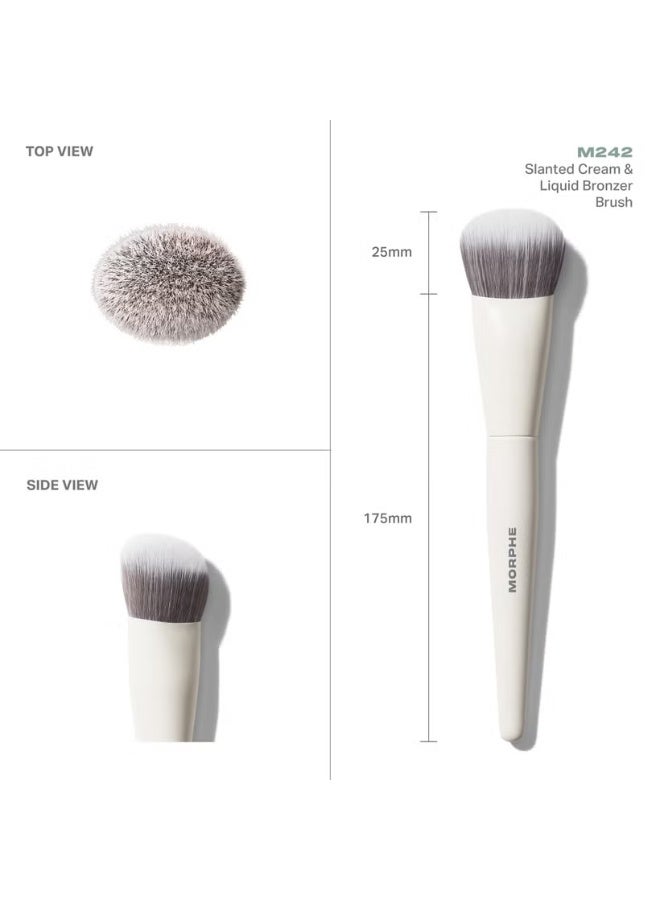 Morphe Morphe M242 Slanted Cream & Liquid Bronzer Brush  - Image 4