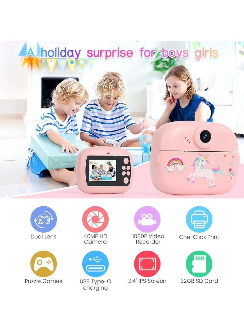 AROAQ Kids Camera Instant Print, Camera for Kids with Printing Photo Paper Toys for Kids Aged 3-14 Toddler Digital Camera - Image 2