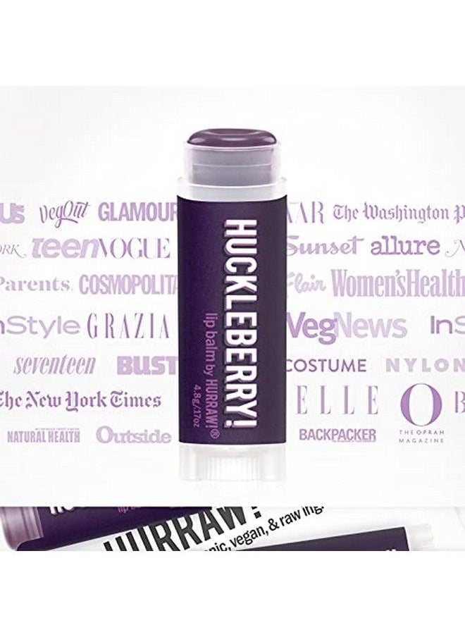 Hurraw! Huckleberry Lip Balm: Organic Certified Vegan Cruelty And Gluten Free. Nongmo 100% Natural Ingredients. Bee Shea Soy And Palm Free. Made In Usa  - Image 5