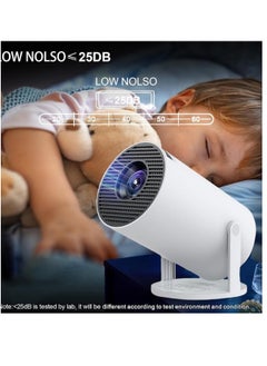 DUSALA HY300 Pro Mini Projector – Portable Smart Projector with 180° Rotation, 4K+ Support, WiFi 6 (5G), Bluetooth 5.0, Auto Keystone – Compatible with Android 13.0, TV Stick, HDMI, USB, TF, Audio  - Image 4