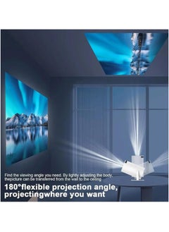 DUSALA HY300 Pro Mini Projector – Portable Smart Projector with 180° Rotation, 4K+ Support, WiFi 6 (5G), Bluetooth 5.0, Auto Keystone – Compatible with Android 13.0, TV Stick, HDMI, USB, TF, Audio  - Image 3