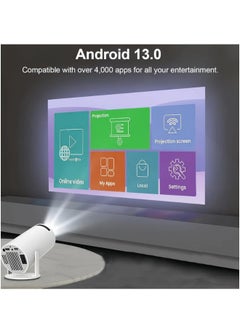 DUSALA HY300 Pro Mini Projector – Portable Smart Projector with 180° Rotation, 4K+ Support, WiFi 6 (5G), Bluetooth 5.0, Auto Keystone – Compatible with Android 13.0, TV Stick, HDMI, USB, TF, Audio  - Image 2
