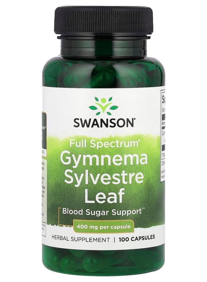 SWANSON ورقة جمنما سيلفستر كاملة الطيف® 400 ملغ 100 كبسولة