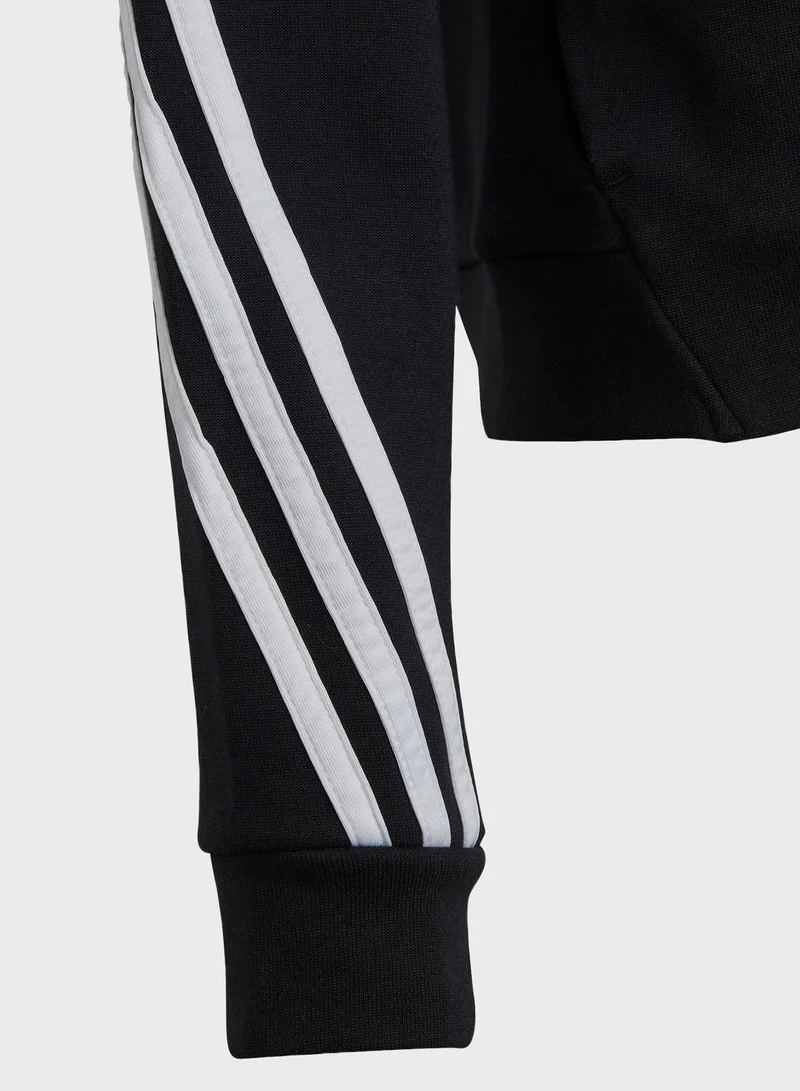 Adidas Kids 3 Stripe Future Icon Hoodie