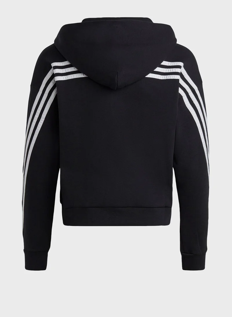Adidas Kids 3 Stripe Future Icon Hoodie