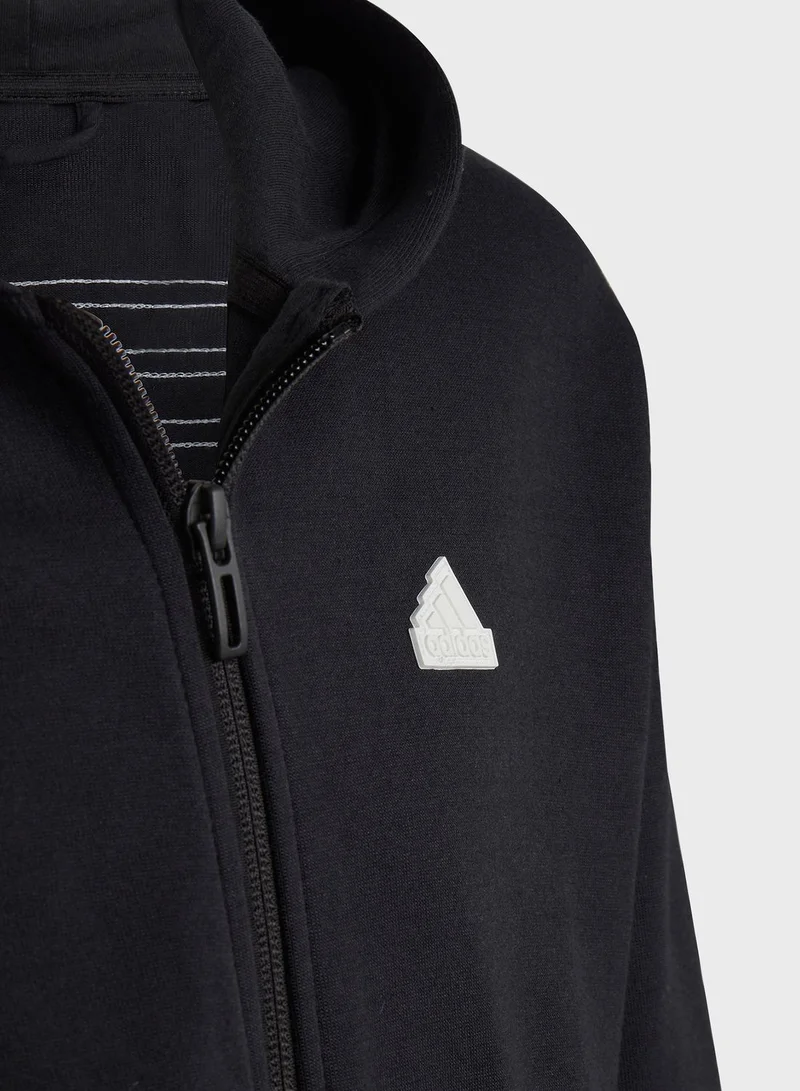 Adidas Kids 3 Stripe Future Icon Hoodie