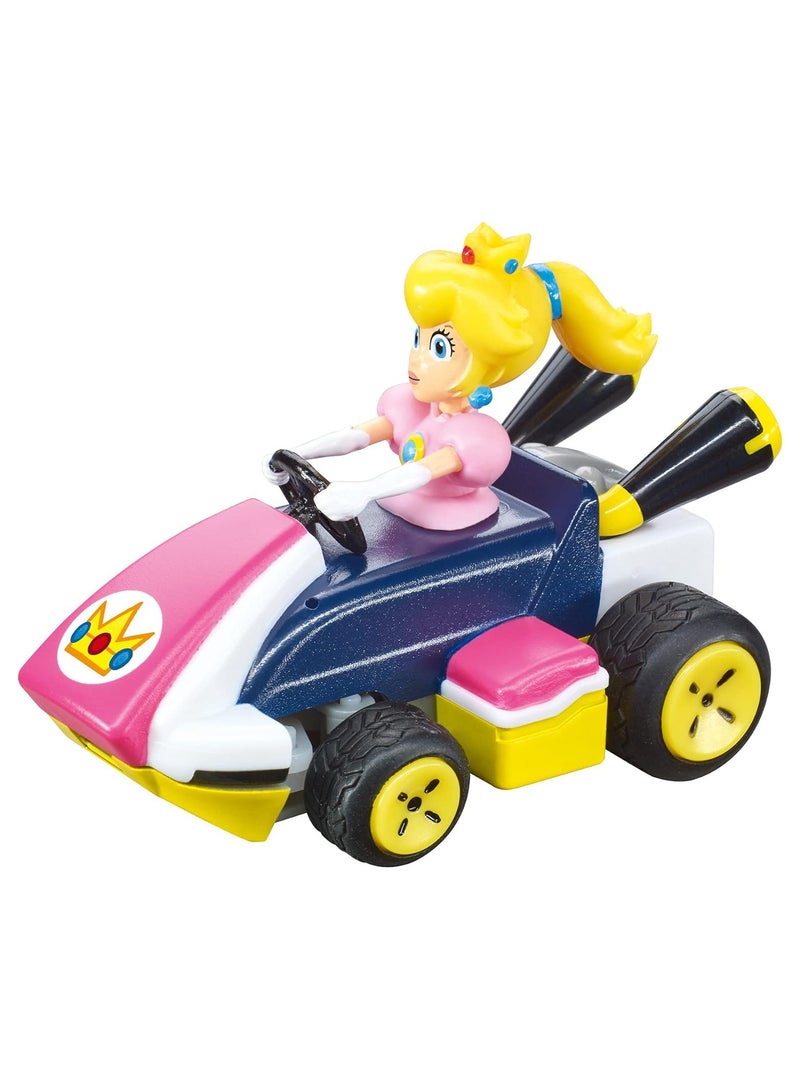 كاريرا سيارة ماريو كارت RC ميني القابلة للتحكم، بيتش | 11 قطعة | لعبة تحكم عن بُعد للأطفال | سرعة توربو، توجيه دقيق، متعة سباق | مثالية للأطفال 6+ - Image 3