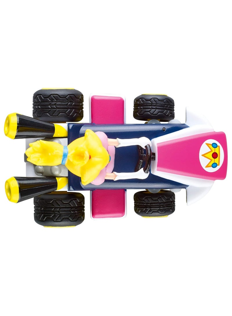 كاريرا سيارة ماريو كارت RC ميني القابلة للتحكم، بيتش | 11 قطعة | لعبة تحكم عن بُعد للأطفال | سرعة توربو، توجيه دقيق، متعة سباق | مثالية للأطفال 6+ - Image 5