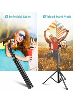 Jmary Jmary MT36 Selfie Stick Phone Tripod 67" Extendable Travel Tripod Stand with Phone Clip 1.7 meter Tripod for Video Shooting vlog  - Image 4