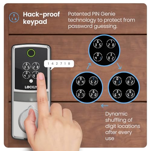Lockly Secure Pro (2025 Latest Version), Smart Lock with Built-in Wi-Fi, New-Gen Fingerprint Door Lock, Keyless Entry Deadbolt, PIN Genie Keypad, Auto Lock, App Remote Control, Easy Installation - Image 5