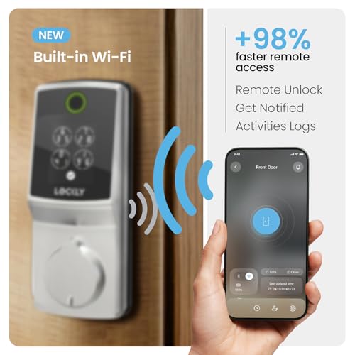 Lockly Secure Pro (2025 Latest Version), Smart Lock with Built-in Wi-Fi, New-Gen Fingerprint Door Lock, Keyless Entry Deadbolt, PIN Genie Keypad, Auto Lock, App Remote Control, Easy Installation - Image 3