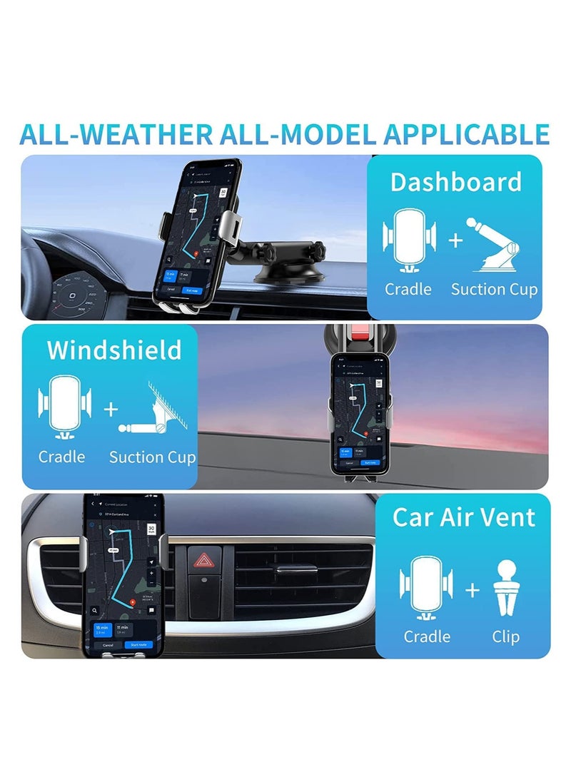 SYOSI - Sahara Pro Smart Wireless Car Charger, Electromagnetic Sense, Qi 15W Professional Quick Charge, Universal Car Phone HolderMount, All Auto Models Compatible, for iPhoneSamsungGoogleXiaomi. - Image 1