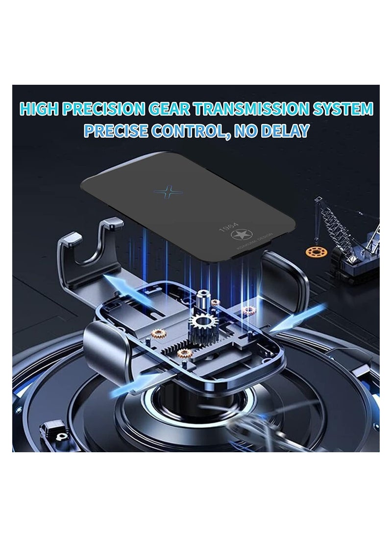 SYOSI - Sahara Pro Smart Wireless Car Charger, Electromagnetic Sense, Qi 15W Professional Quick Charge, Universal Car Phone HolderMount, All Auto Models Compatible, for iPhoneSamsungGoogleXiaomi. - Image 1