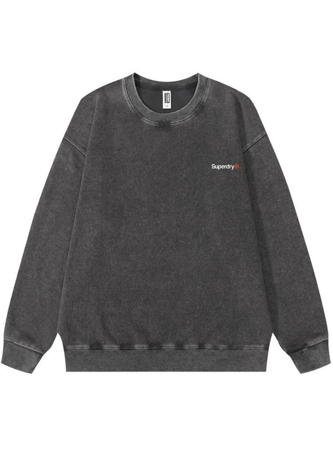 سوبر دراي Superdry men's and women's loose shoulder long-sleeved round neck sweater - Image 3