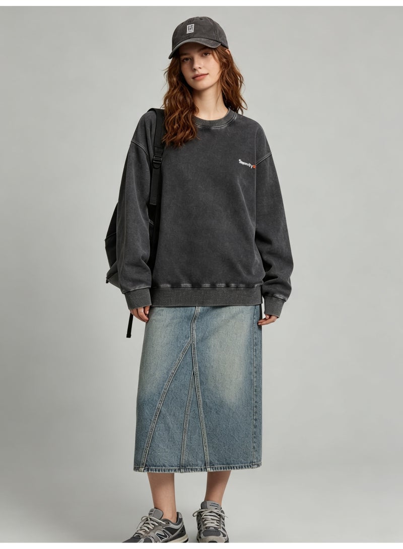 سوبر دراي Superdry men's and women's loose shoulder long-sleeved round neck sweater - Image 2