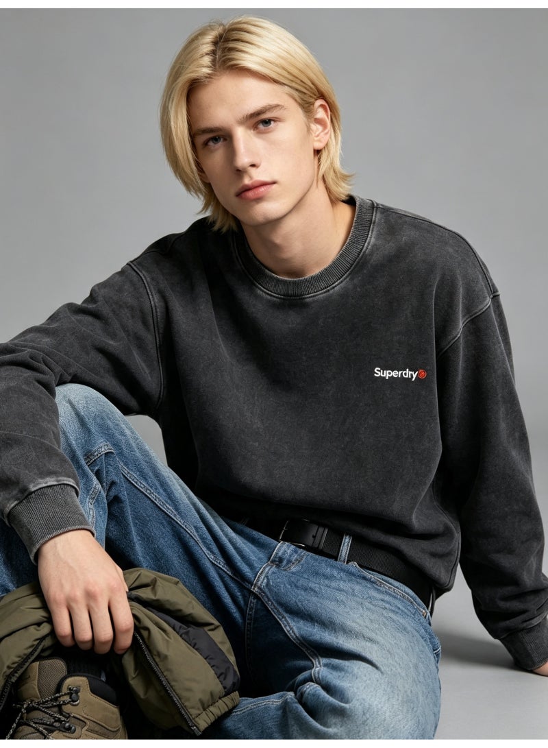 سوبر دراي Superdry men's and women's loose shoulder long-sleeved round neck sweater - Image 1
