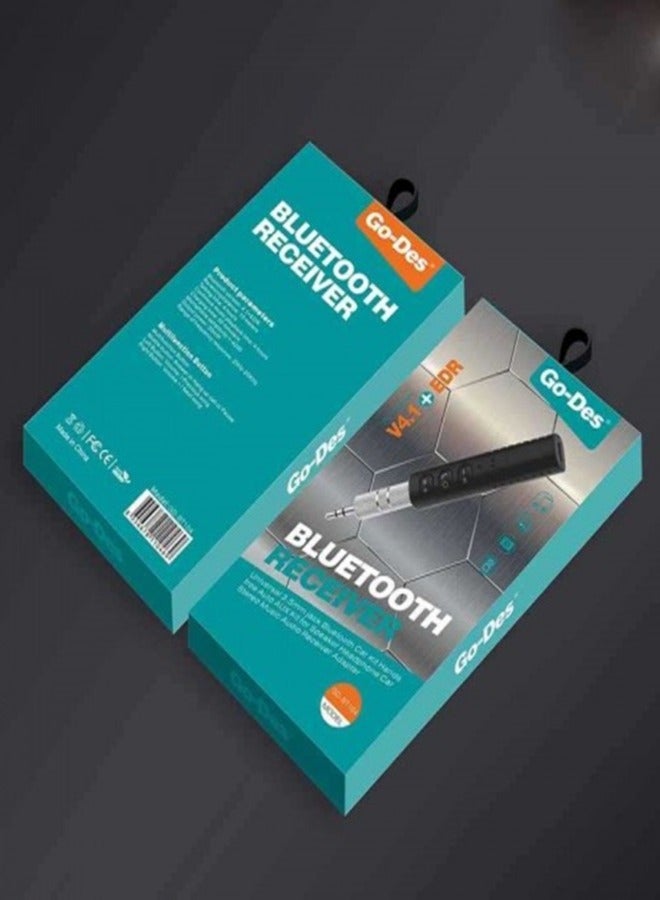 GO-DES Bluetooth AUX Audio Receiver Black - Image 2